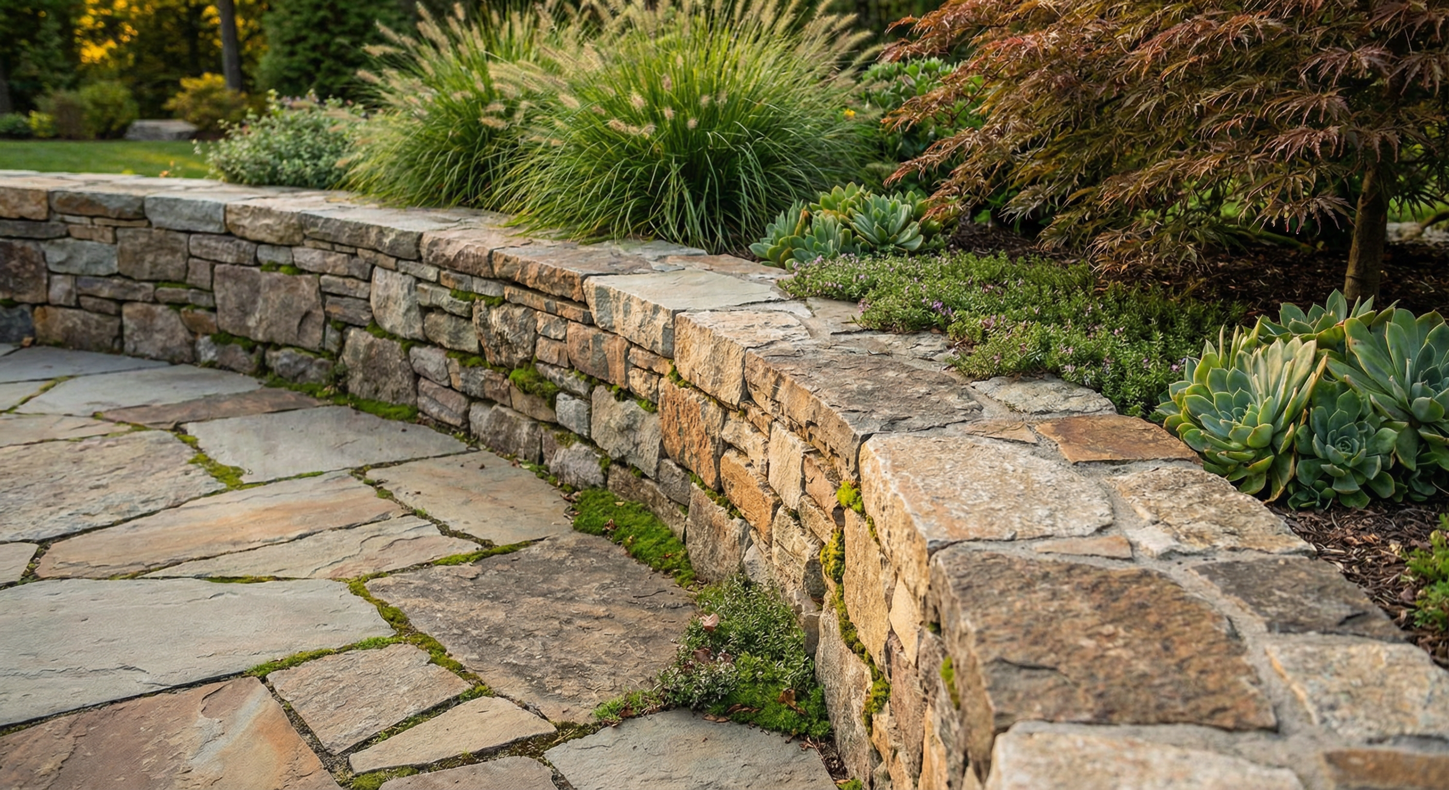 Custom stone masonry work